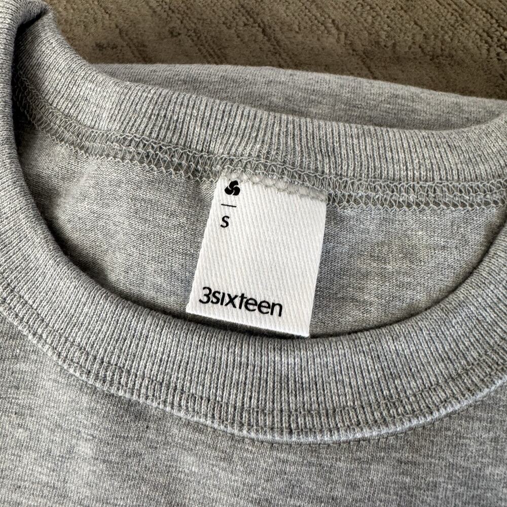 3sixteen Mens 2 Pack Heavyweight Grey Short Sleeve Pocket T-Shirts S NEW Tee - Picture 5 of 6